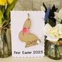 Personalised First Easter Bunny Wooden Keepsake Card, thumbnail 3 of 3