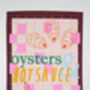 Oysters And Hot Sauce Tea Towel, thumbnail 3 of 3