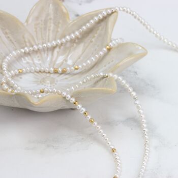 Dainty Freshwater Pearl Beaded Necklace, 6 of 12