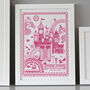 Personalised New Baby Princess Castle Print, thumbnail 5 of 6