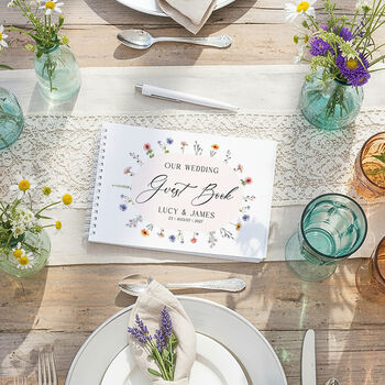 Wildflower Meadow Wedding Guest Book, 2 of 4