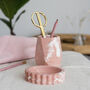 Geometric Pink Marble Desk Tidy Pot, thumbnail 3 of 3
