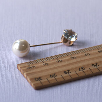 Faux Pearl Long Scarf Pin, 10 of 12