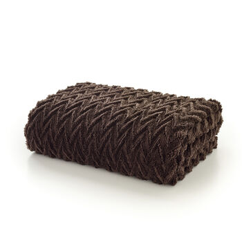 Tadcaster Chevron Sherpa Fleece Throw, 2 of 11