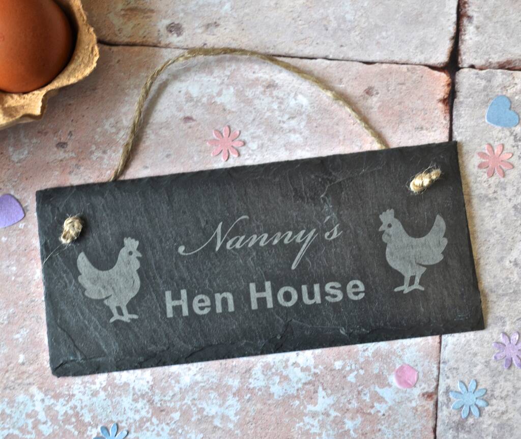 Personalised Hen House Slate Sign, 1 of 4