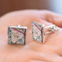 Favourite Place Football Stadium Map Cufflinks For Dad, thumbnail 1 of 12