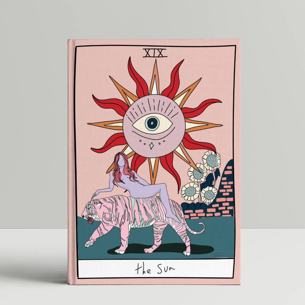 Personalised 'The Sun' Tarot Inspired Journal, 1 of 5