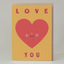 'Love You' Heart Card, thumbnail 1 of 2