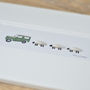 Land Rover And Sheep Hand Finished Art Print, thumbnail 4 of 5