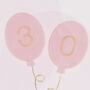 Age 30 Balloons Birthday Card, thumbnail 3 of 3