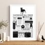 Personalised Staffordshire Bull Terrier Fact Print, thumbnail 4 of 7