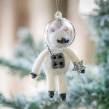 Felt Outer Space Astronaut Christmas Decoration, 2 of 3