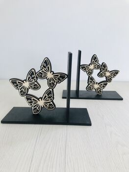 Butterflies Crafted Bookends, Writers And Readers Gift, 3 of 3