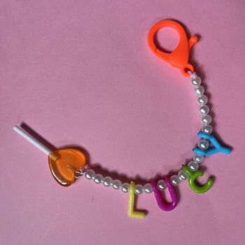 Personalised Name Bag Charm Kidult, 9 of 9