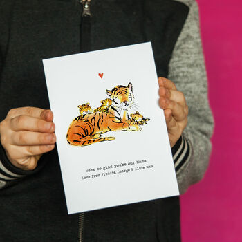 Personalised Tiger Father's Day Card, 2 of 3