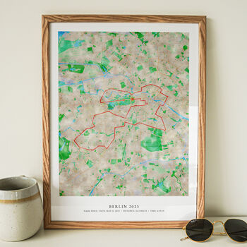 Personalised Watercolour Route Map Art For Any Run, 5 of 7