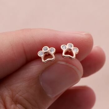 Tiny Little Paws Earring Studs, 3 of 5