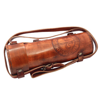 Nautical Brass Telescope With Leather Case, 8 of 12