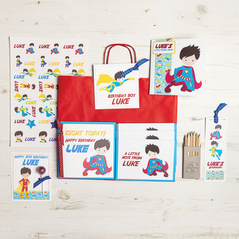Personalised Superhero Supergirl Gift Bag Bundle, 6 of 6