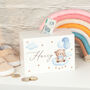 Personalised Baby Teddy Clouds And Stars Money Box, thumbnail 3 of 3