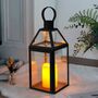 Black Decorative Stainless Steel Candle Lanterns, thumbnail 5 of 6