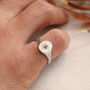 Sunburst Birthstone Signet Boho Ring In Silver Or Gold, thumbnail 8 of 9