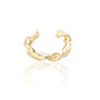 Yellow Gold Plated Twisted Ear Cuff, thumbnail 3 of 6