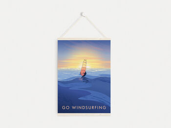 Go Windsurfing Travel Poster Art Print, 6 of 8