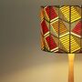Pink And Yellow Geometric African Print Lampshade, thumbnail 4 of 7