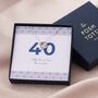 Personalised 40th Birthday Necklace Gift Box, thumbnail 1 of 4