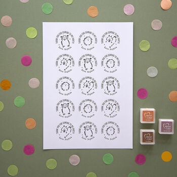 Woodland Friends Personalised Party Bag Stickers, 3 of 4