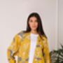 Mustard Dynastic Bird Print Light Weight Kimono, thumbnail 1 of 7