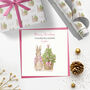 Peter Rabbit Pink Christmas Tree Card, thumbnail 2 of 12