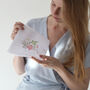Personalised Mother Of The Bride Floral Handkerchief, thumbnail 1 of 3