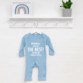 Mummy You're The Best Personalised Babygrow, 7 of 8
