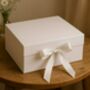 Personalised Embroidered Ruffle Frill New Baby Name Knitted Blanket, thumbnail 6 of 8