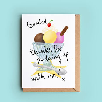 Pudding Pun Card For Dad, Daddy Or Grandad, 3 of 4