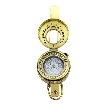 Personalised Brass British Army Prismatic Marching Compass, 6 of 12