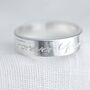 Personalised Unisex Silver Wedding Band Ring, thumbnail 3 of 7