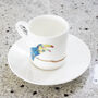 Toucan Print Illustrated Espresso Cup And Saucer, thumbnail 3 of 5