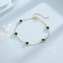 Emerald Green Cz Motif Bracelet, thumbnail 2 of 11