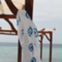 Peshtemal Turkish Beach Travel Gym Towel Evil Eye, thumbnail 6 of 8