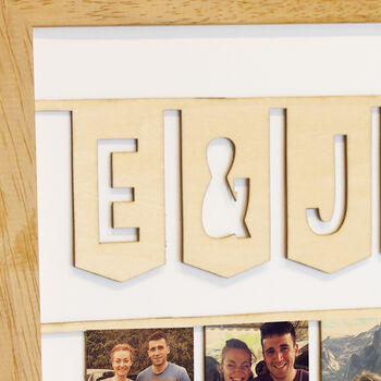 Couple Wooden Photo Bunting Print, 4 of 4