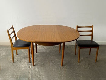 Mid Century Modern Extending Dining Table By Schrieber, 7 of 12