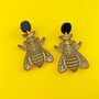 Acrylic Bee Earrings, thumbnail 4 of 7