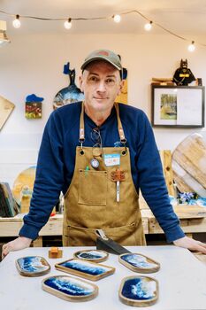 Wood And Resin Art Serving Paddle Gift For Home, Wedding Or Birthday, 4 of 4