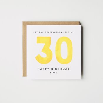 Personalised 40th Birthday Card *Age/Colour Options, 4 of 4