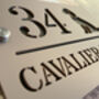 Personalised Spaniel Dog Design House Acrylic Number Sign, thumbnail 2 of 8