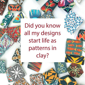 Abstract Circles Millefiori Handprinted Keyring, 7 of 10