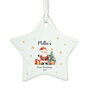 Personalised 1st Christmas Bauble Santa And Tree Keepsake, thumbnail 4 of 4